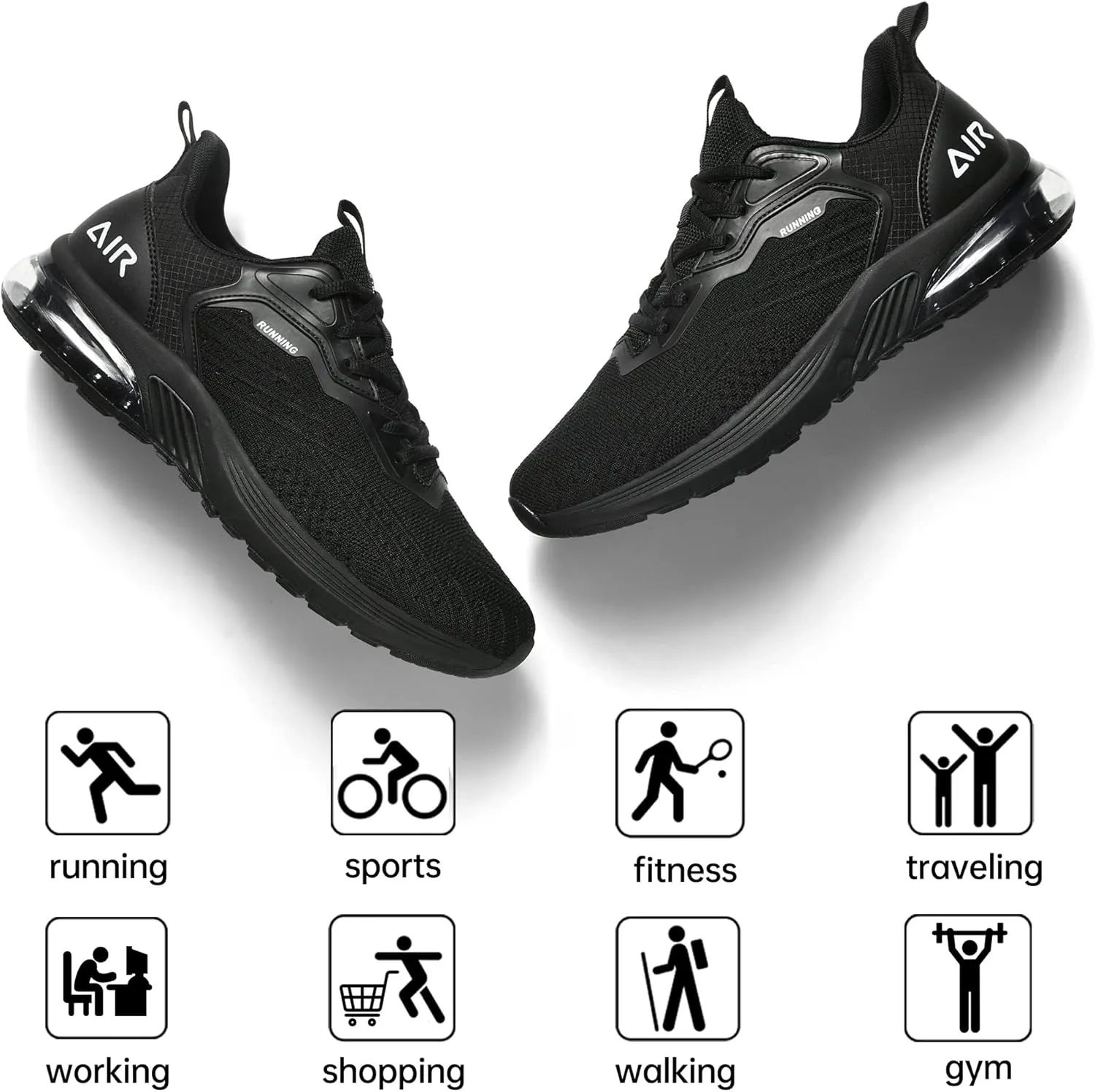 AUPERF Men's Running Shoes Lightweight Breathable Workout Footwear Walking Sports Tennis Sneaker