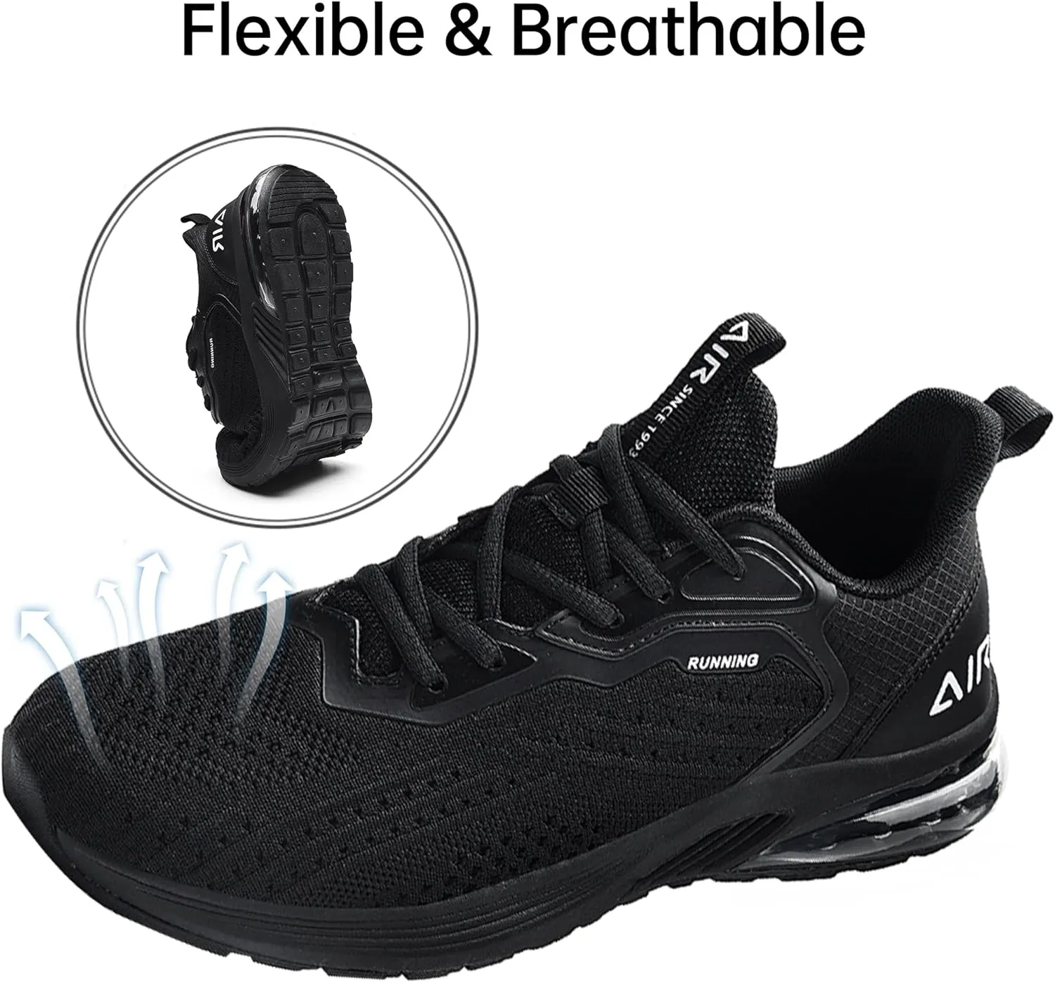 AUPERF Men's Running Shoes Lightweight Breathable Workout Footwear Walking Sports Tennis Sneaker