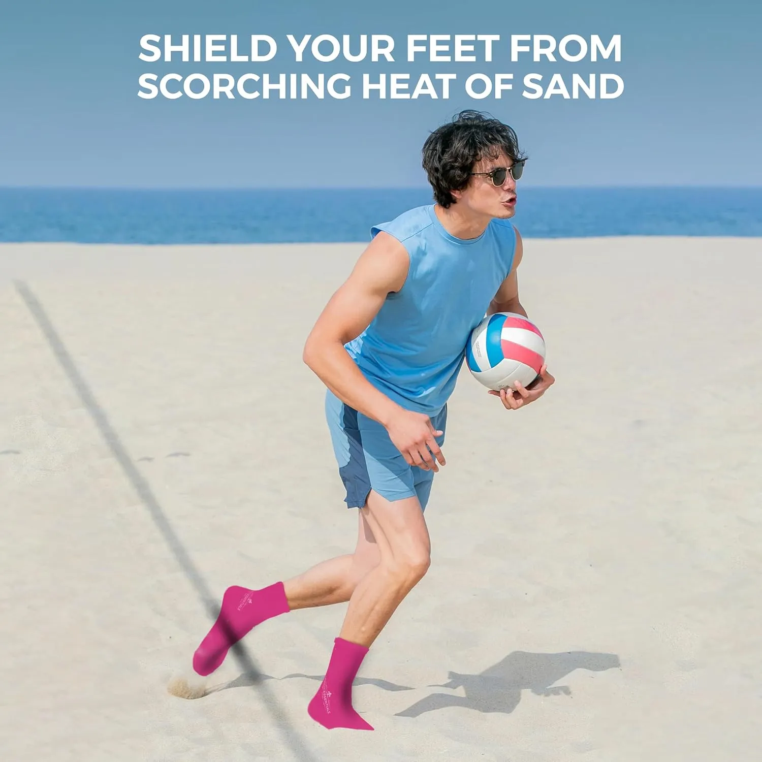 Beach Socks - Sand sports - Volleyball, Soccer, Snorkeling - Kids, Women, Men 1 Yr Warranty