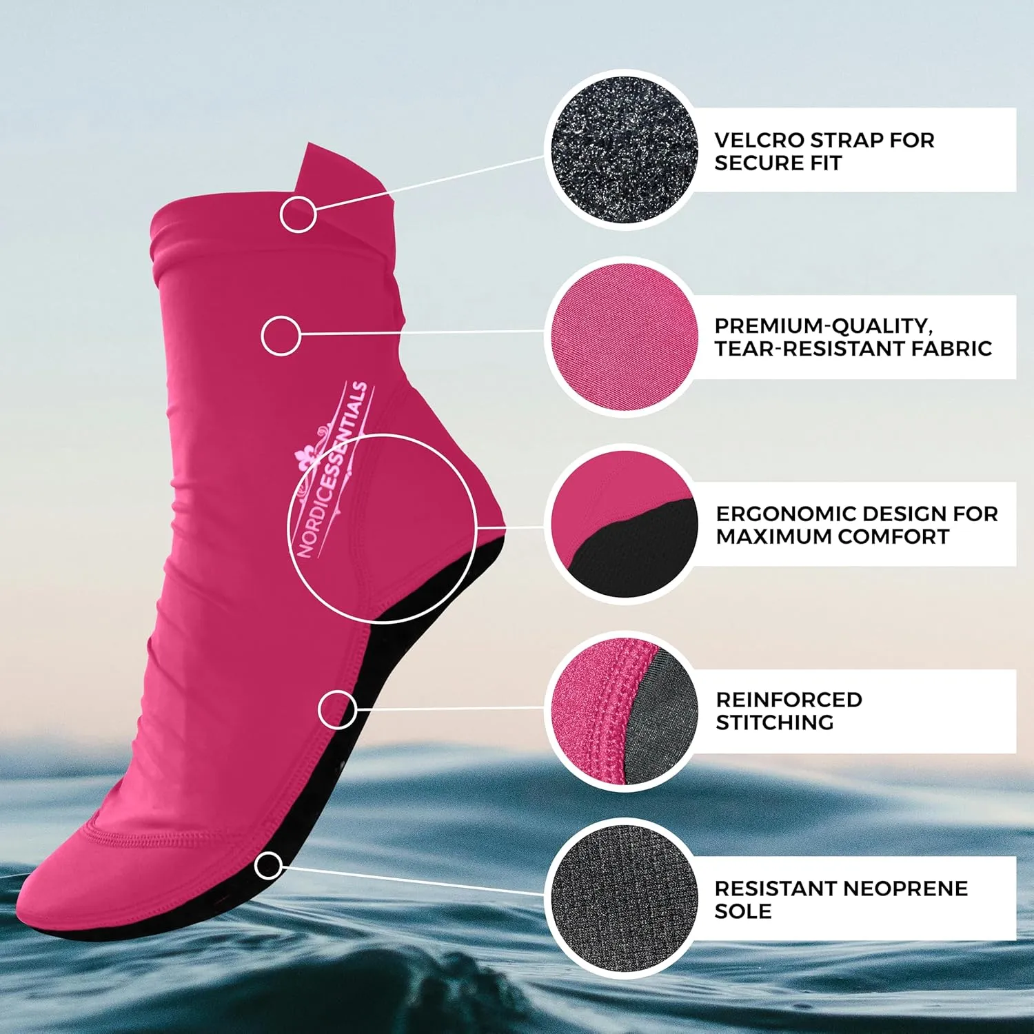 Beach Socks - Sand sports - Volleyball, Soccer, Snorkeling - Kids, Women, Men 1 Yr Warranty