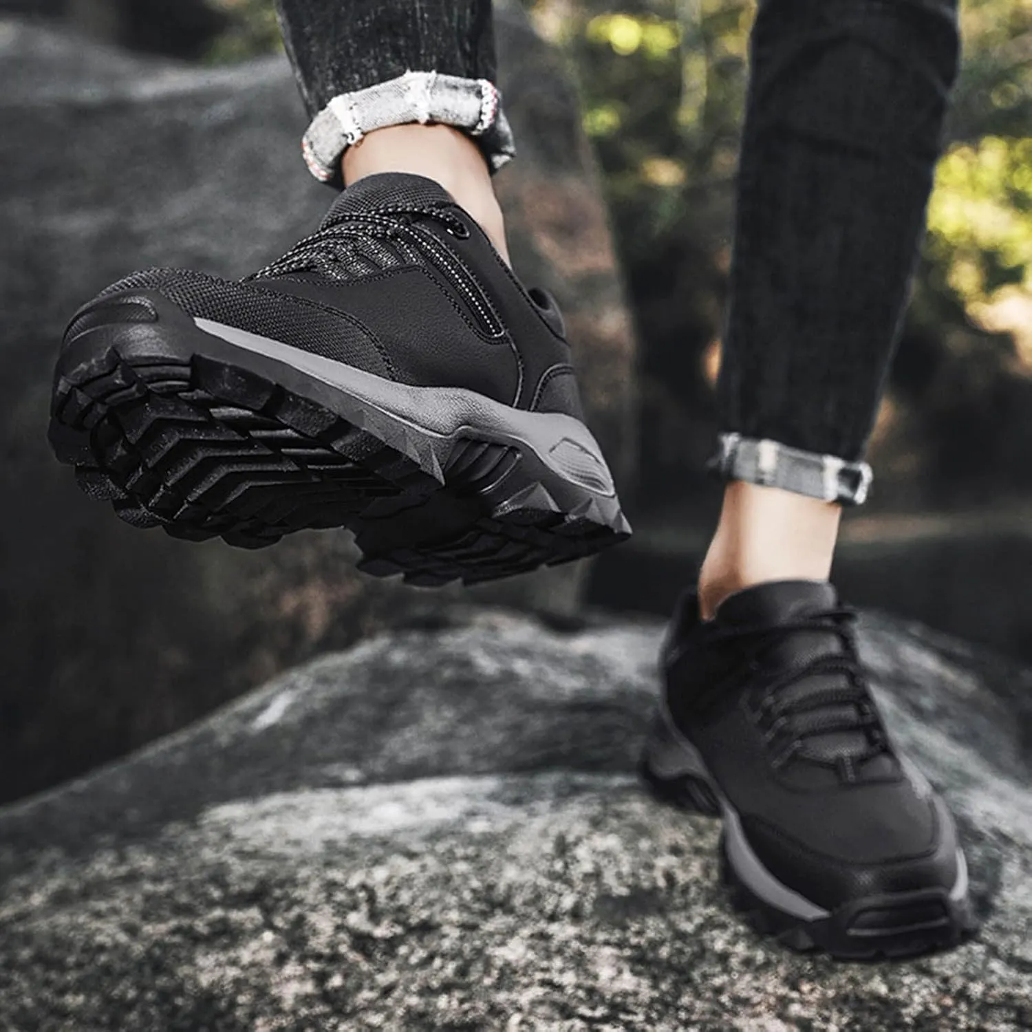 BORAMAX Men's Walking Shoes Lightweight Running Shoes Men's Outdoor Hiking Shoes Ultra Light Casual Non Slip Athletic Shoes