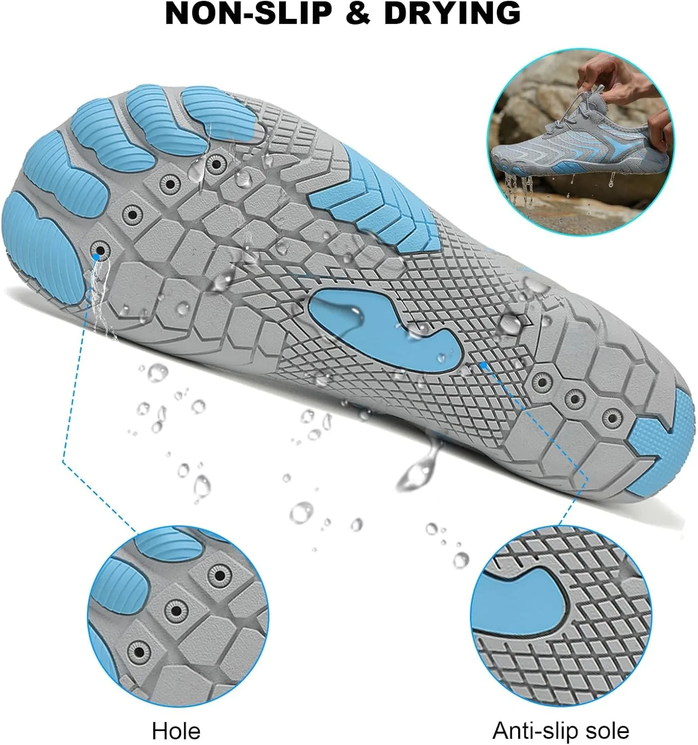 Breathable Barefoot Shoes for Women Men, Pro Barefoot Shoes with Wide Toe Box Healthy & Non-Slip Barefoot Shoes Unisex, Grounded Footwear Barefoot Walking Shoes, Athletic Outdoor Hiking Footwear