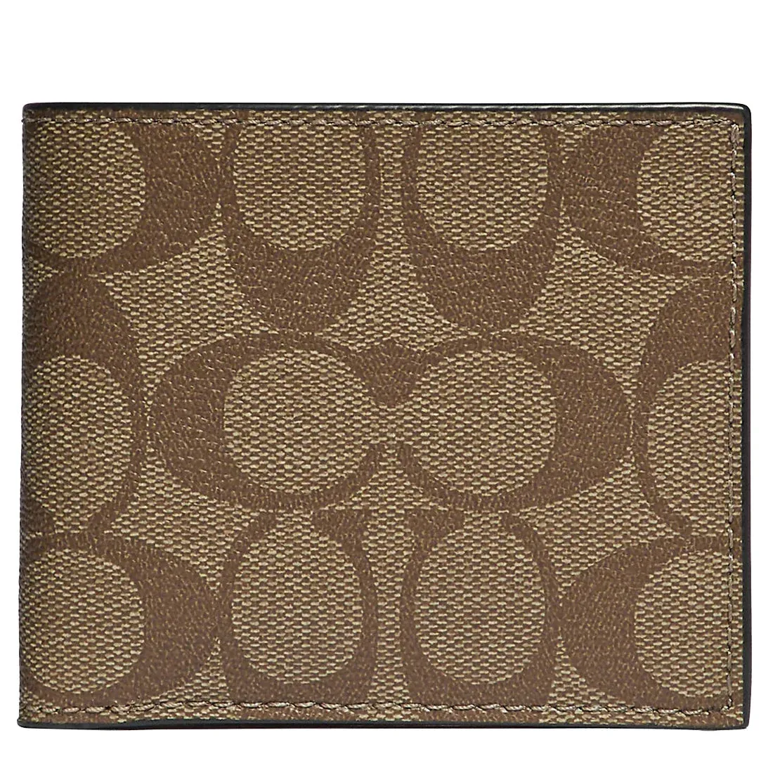 Coach Id Billfold Wallet In Signature Canvas Tan