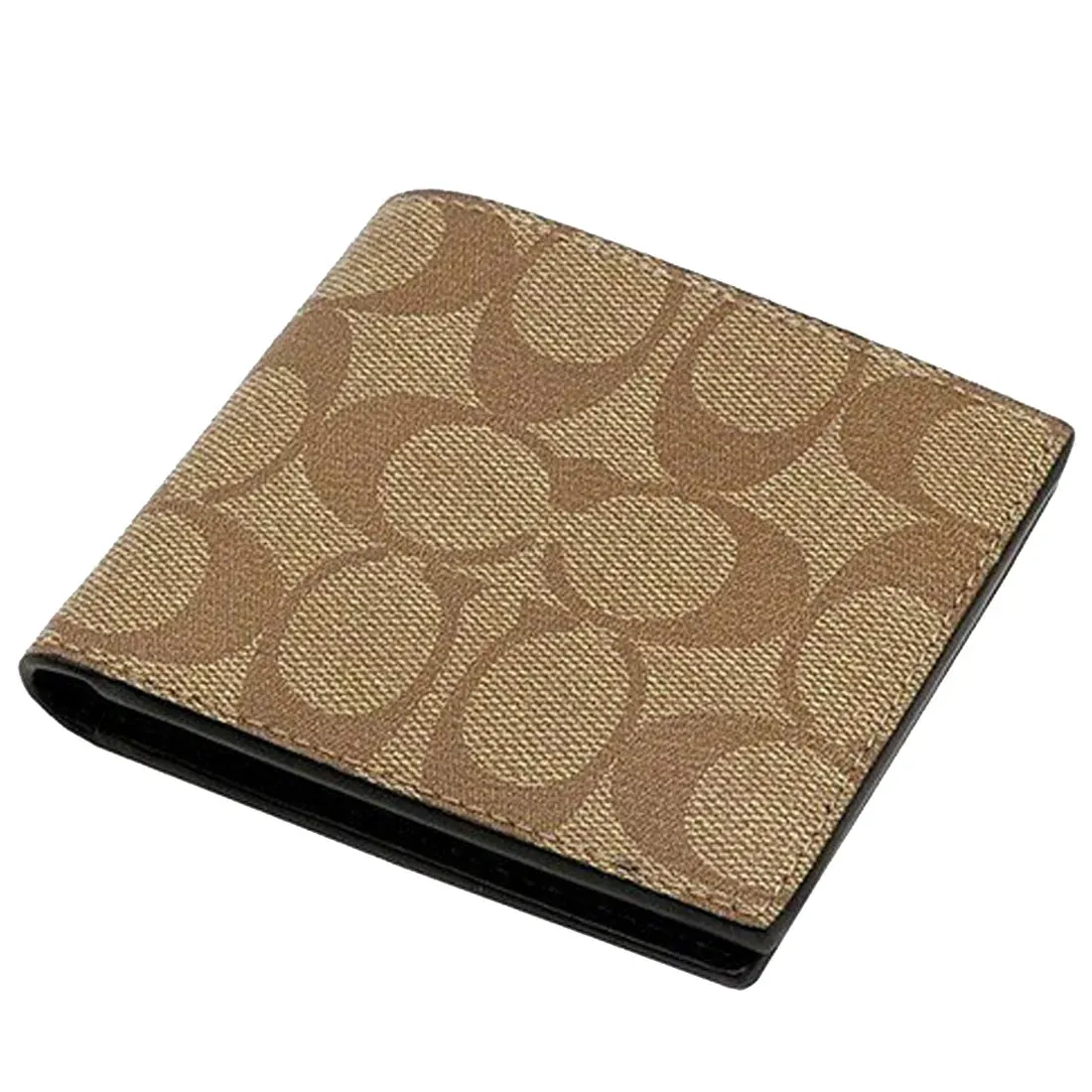 Coach Id Billfold Wallet In Signature Canvas Tan