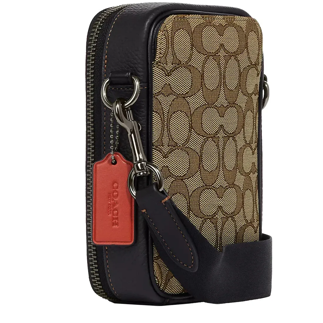 Coach Stanton Crossbody in Signature Jacquard Khaki/Black Multi