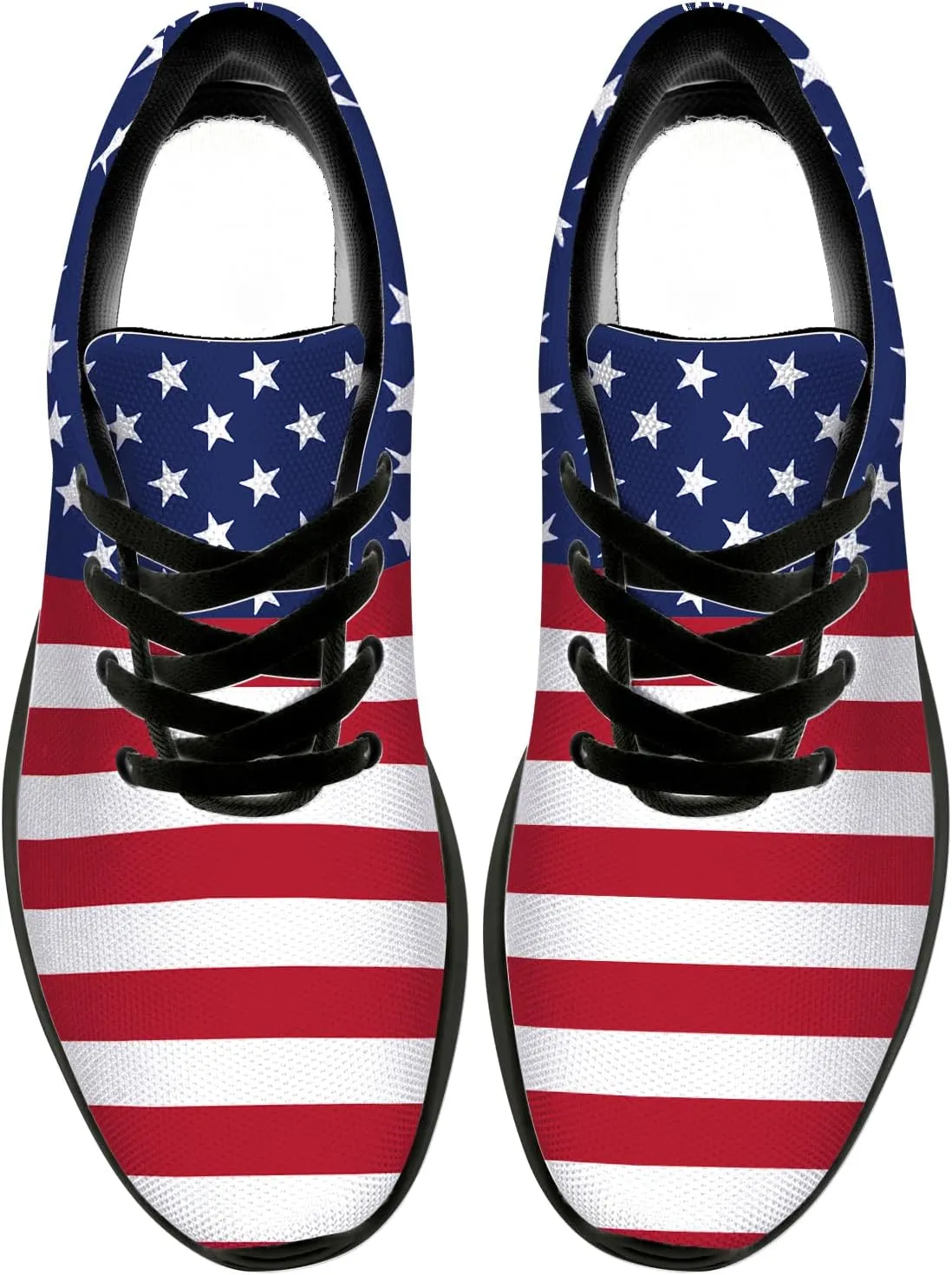 Flag Shoes for Women Men Running Shoes Lightweight Tennis Sneakers Patriotic Shoes Gifts