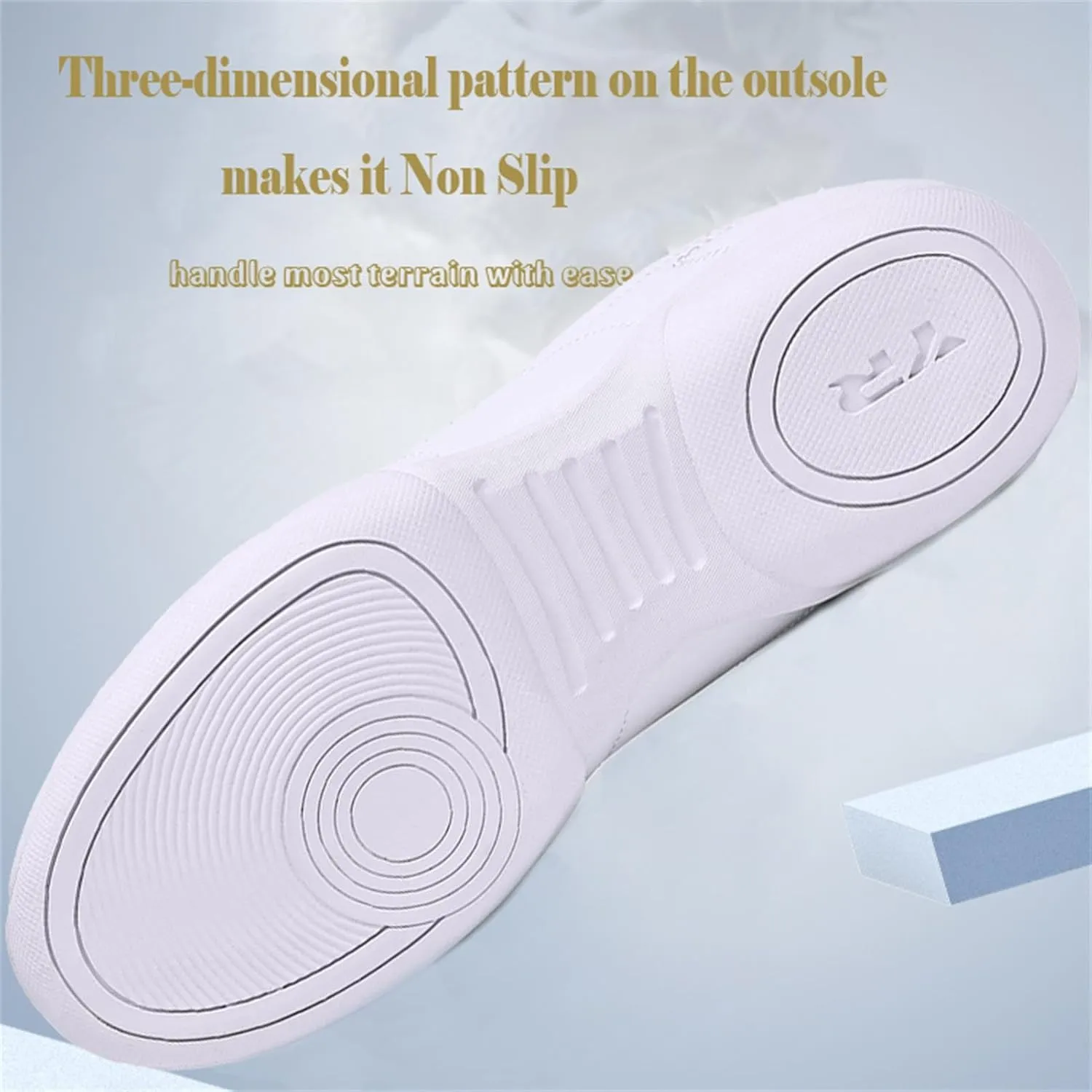 Girl's White Cheerleading Shoes Athletic Training Tennis Shoes Lightweight Competition Cheer Shoes
