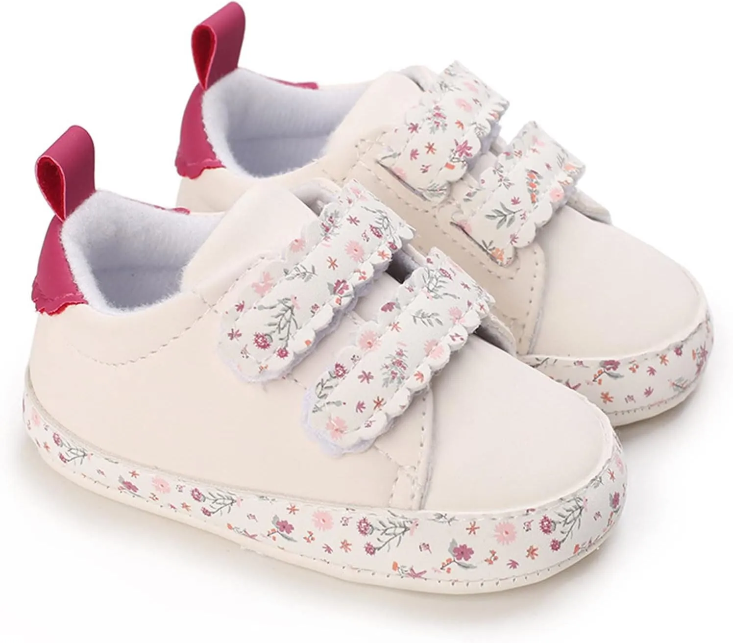 Infant Baby First Walking Shoes Toddlers Flat Bottom Non Slip Soft Sole Round Toe Toddler First Walking Shoes Girls