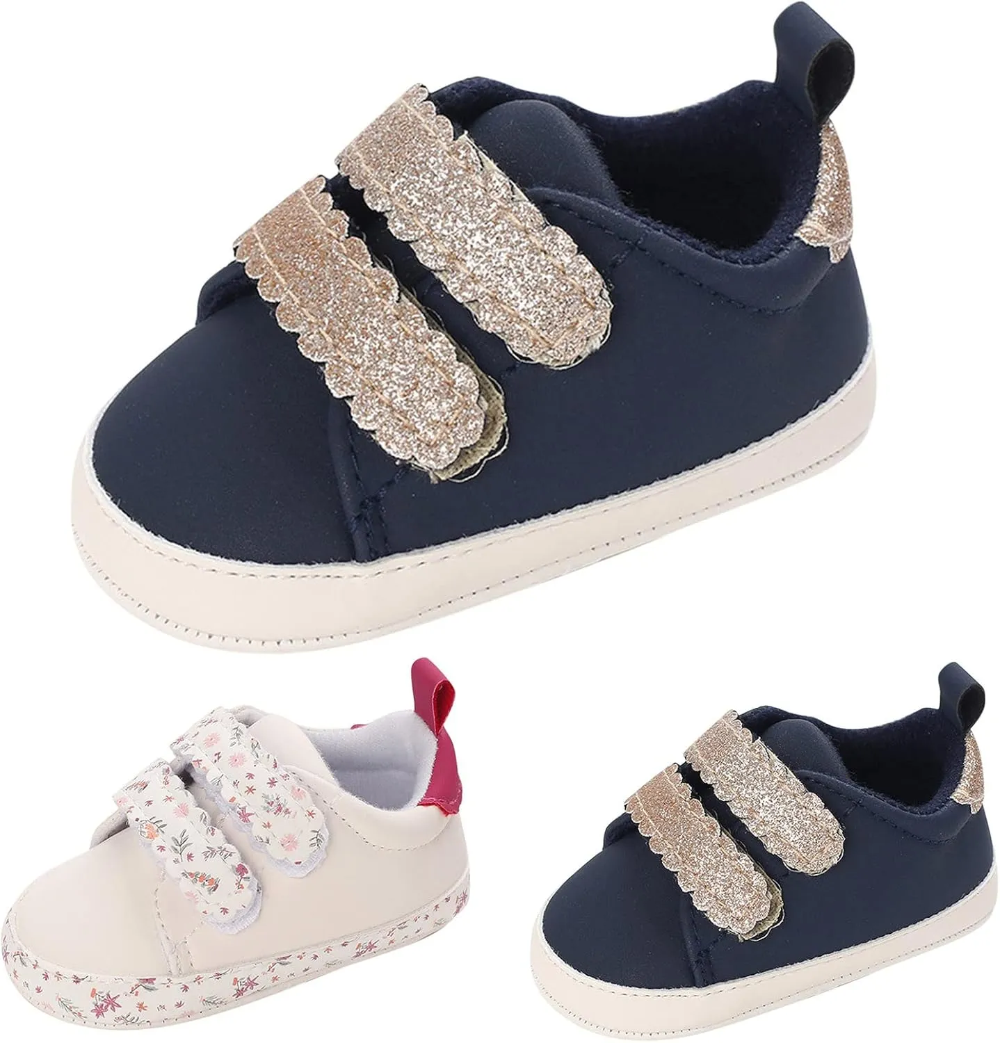 Infant Baby First Walking Shoes Toddlers Flat Bottom Non Slip Soft Sole Round Toe Toddler First Walking Shoes Girls