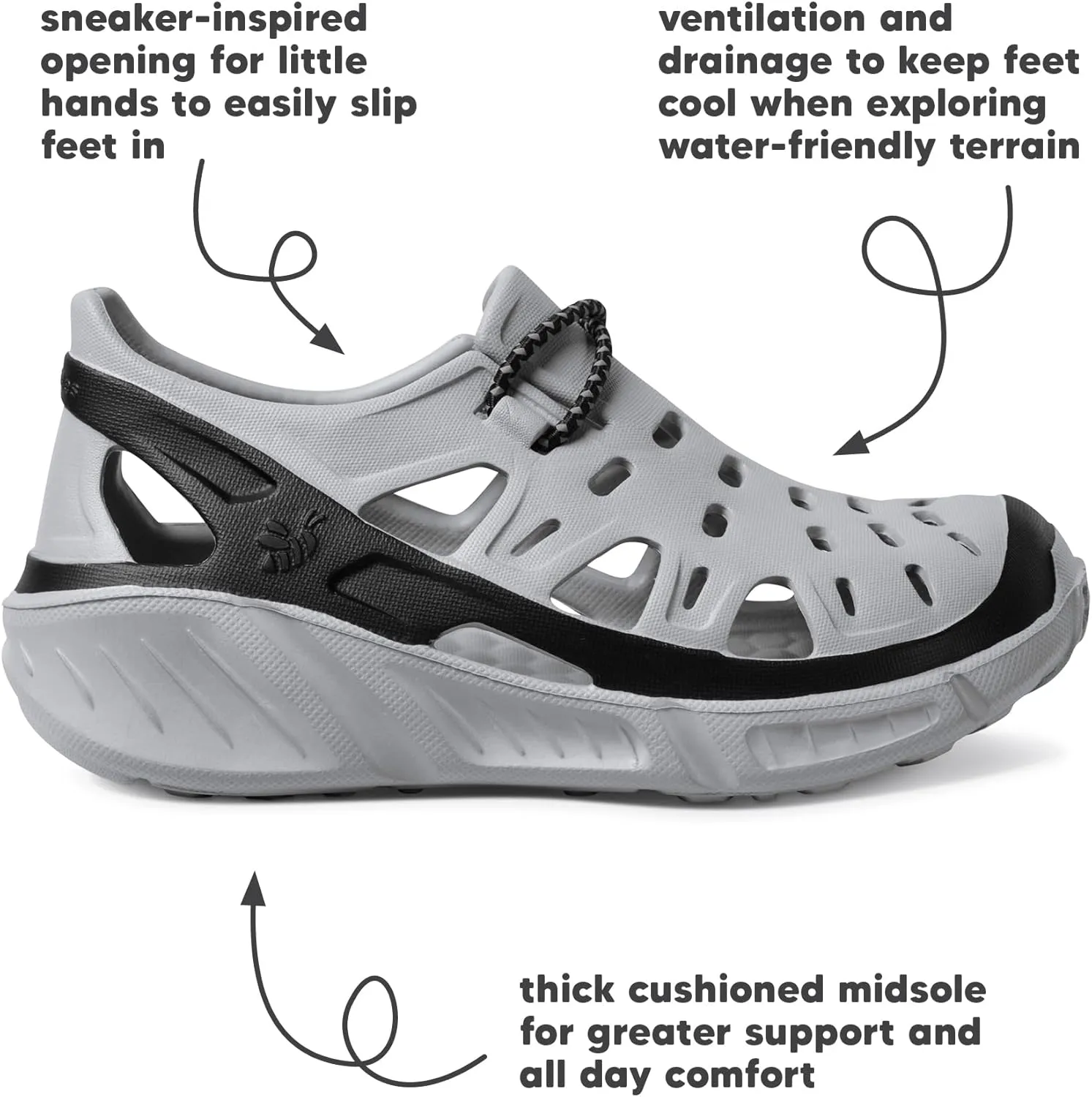 Joybees Kids Hiking Trekking Walking Shoes for Boys and Girls, Athletic Slip On, Water Resistant