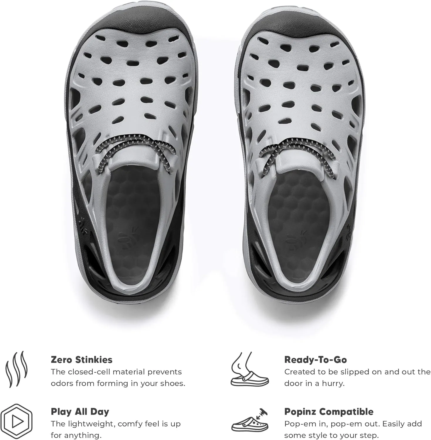 Joybees Kids Hiking Trekking Walking Shoes for Boys and Girls, Athletic Slip On, Water Resistant