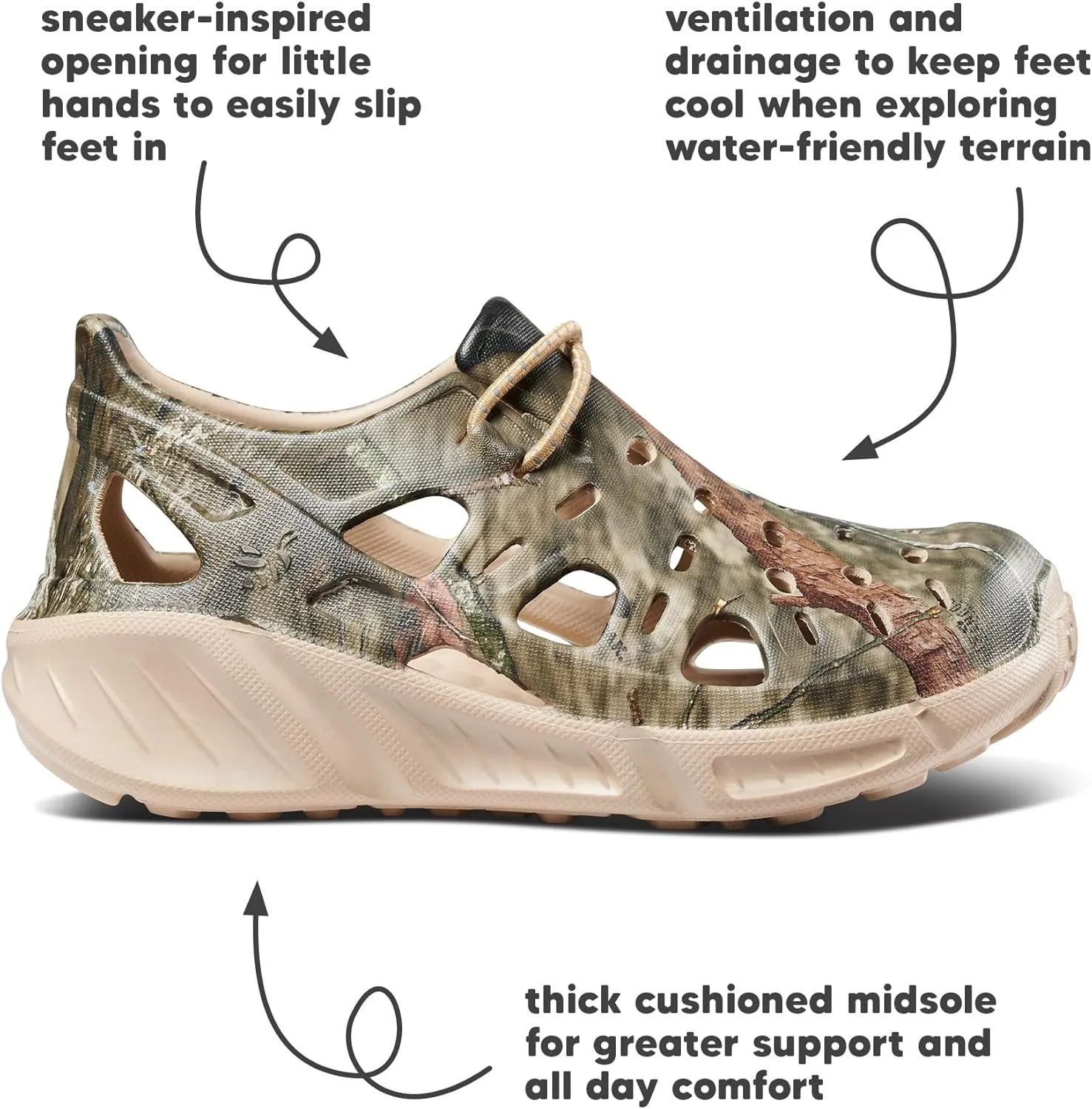 Joybees Kids Hiking Trekking Walking Shoes for Boys and Girls, Athletic Slip On, Water Resistant