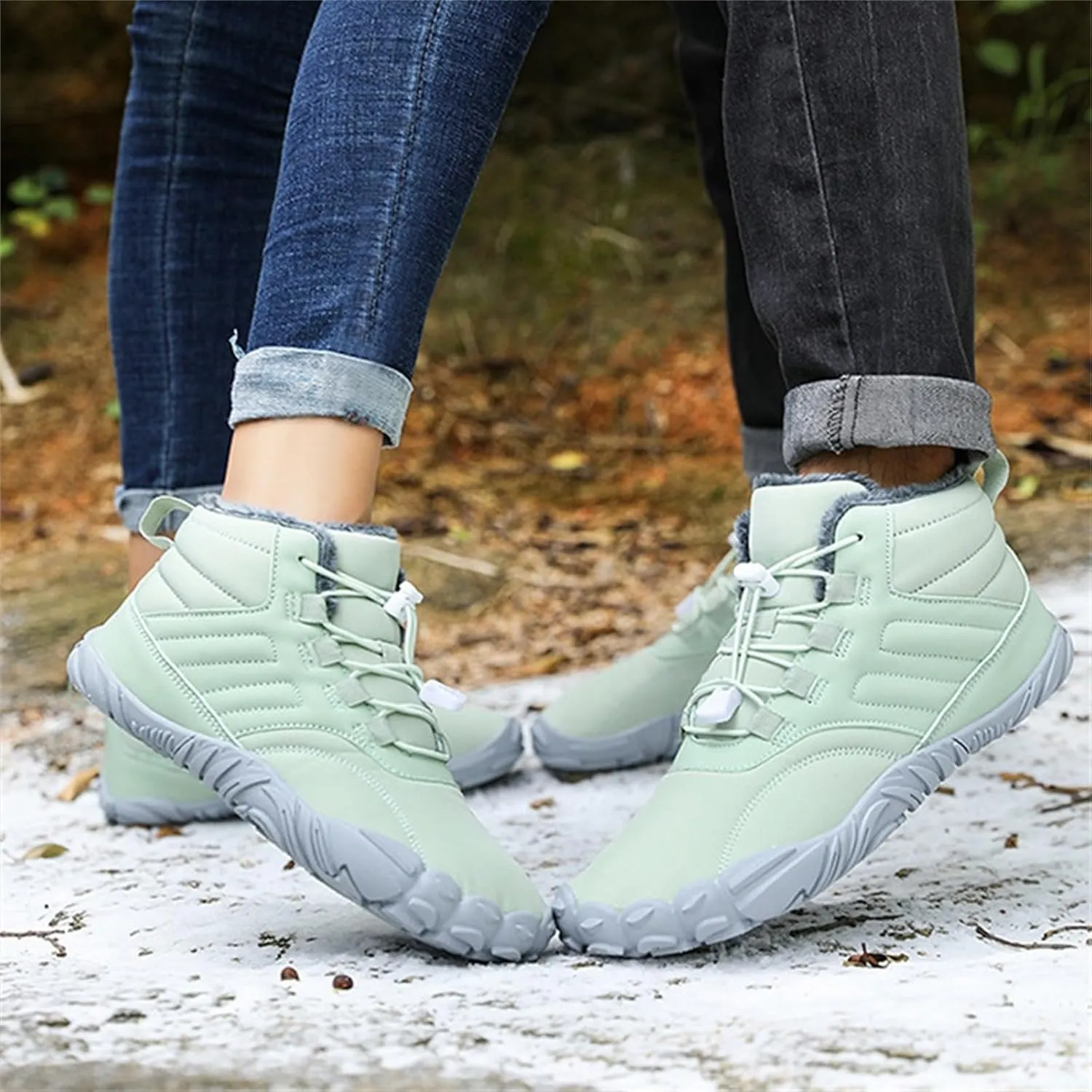 Men Work Boots Slip On Hiking Sneakers Ankle Ladies Womens Safety Shoes Business Casual Outdoor Booties Waterproof Breathable Lightweight Hike Grounded Footwear