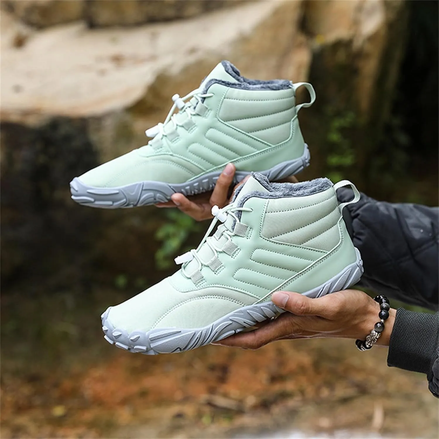 Men Work Boots Slip On Hiking Sneakers Ankle Ladies Womens Safety Shoes Business Casual Outdoor Booties Waterproof Breathable Lightweight Hike Grounded Footwear