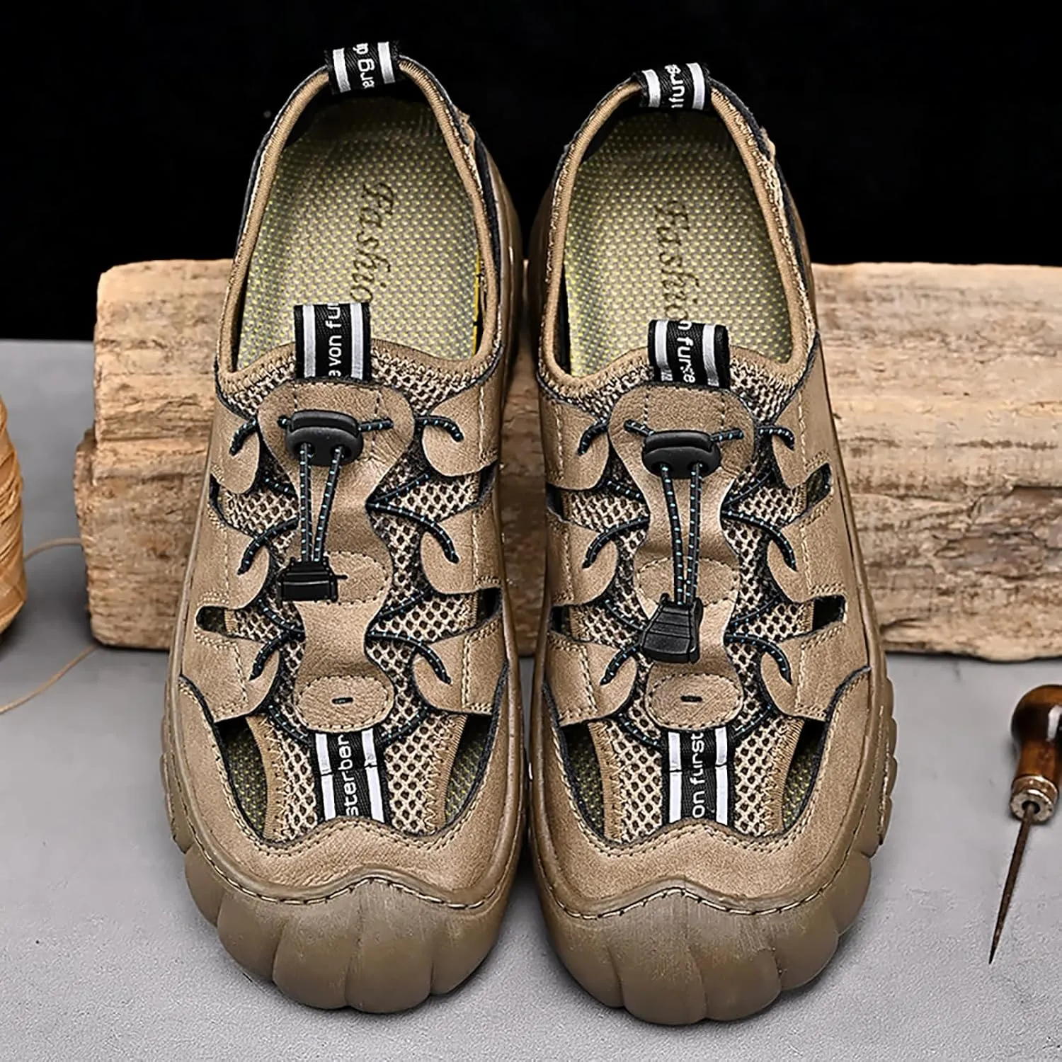 Men's Breathable Hiking Shoes, Lightweight Mesh Outdoor Sneakers, Fall Athletic Shoes