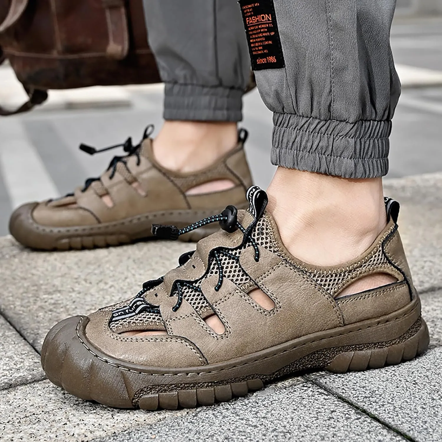 Men's Breathable Hiking Shoes, Lightweight Mesh Outdoor Sneakers, Fall Athletic Shoes