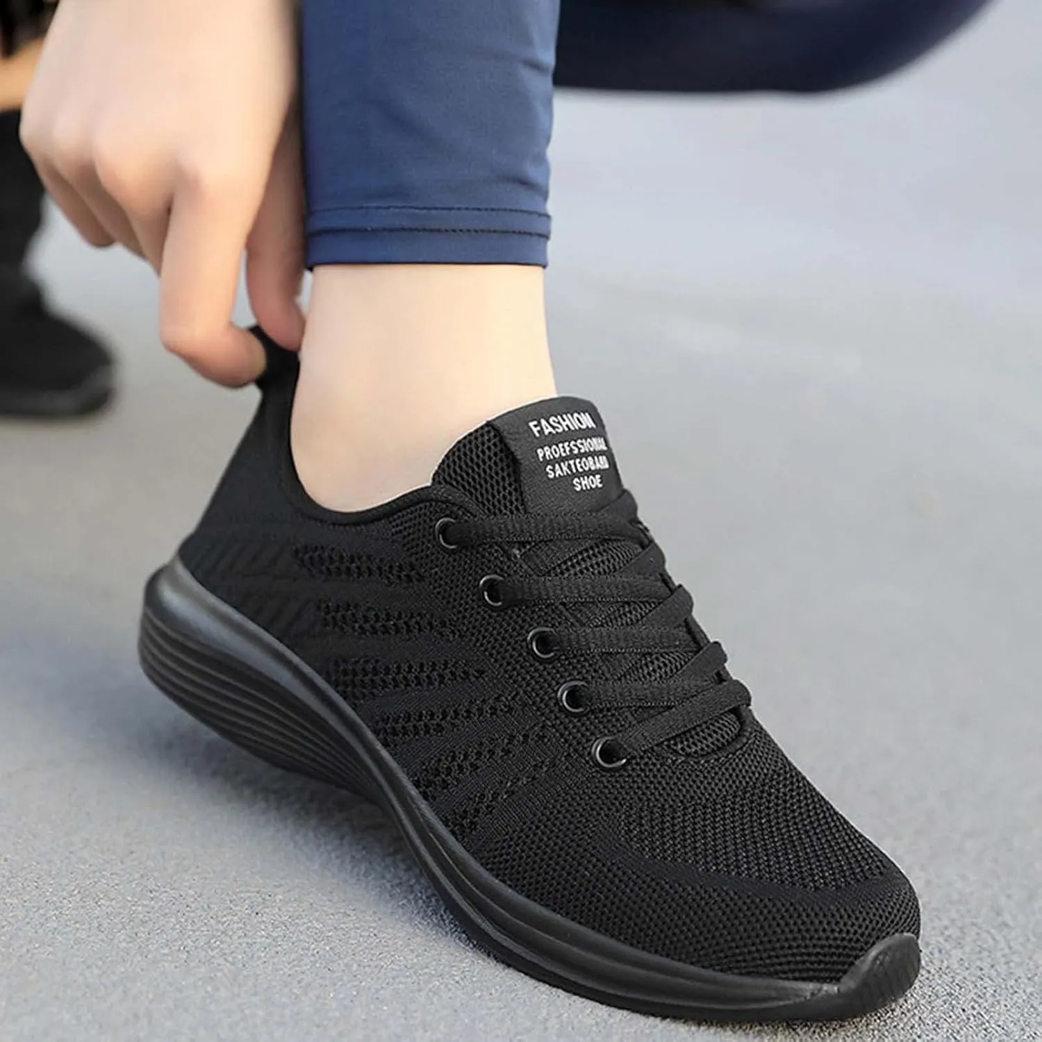 Non Slip Shoes for Women Food Service Lightweight Mesh Walking Shoes Women's Breathable Comfortable Slip On Shoes Sneakers Work Shoes Shopping Travel Water Resistant