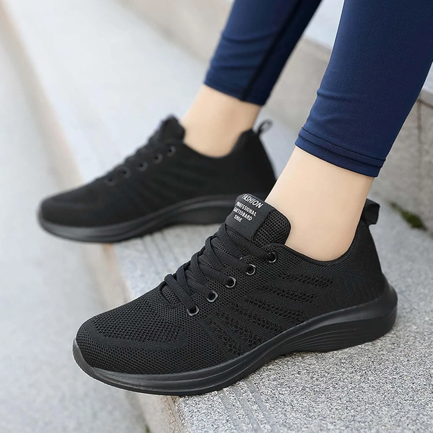 Non Slip Shoes for Women Food Service Lightweight Mesh Walking Shoes Women's Breathable Comfortable Slip On Shoes Sneakers Work Shoes Shopping Travel Water Resistant