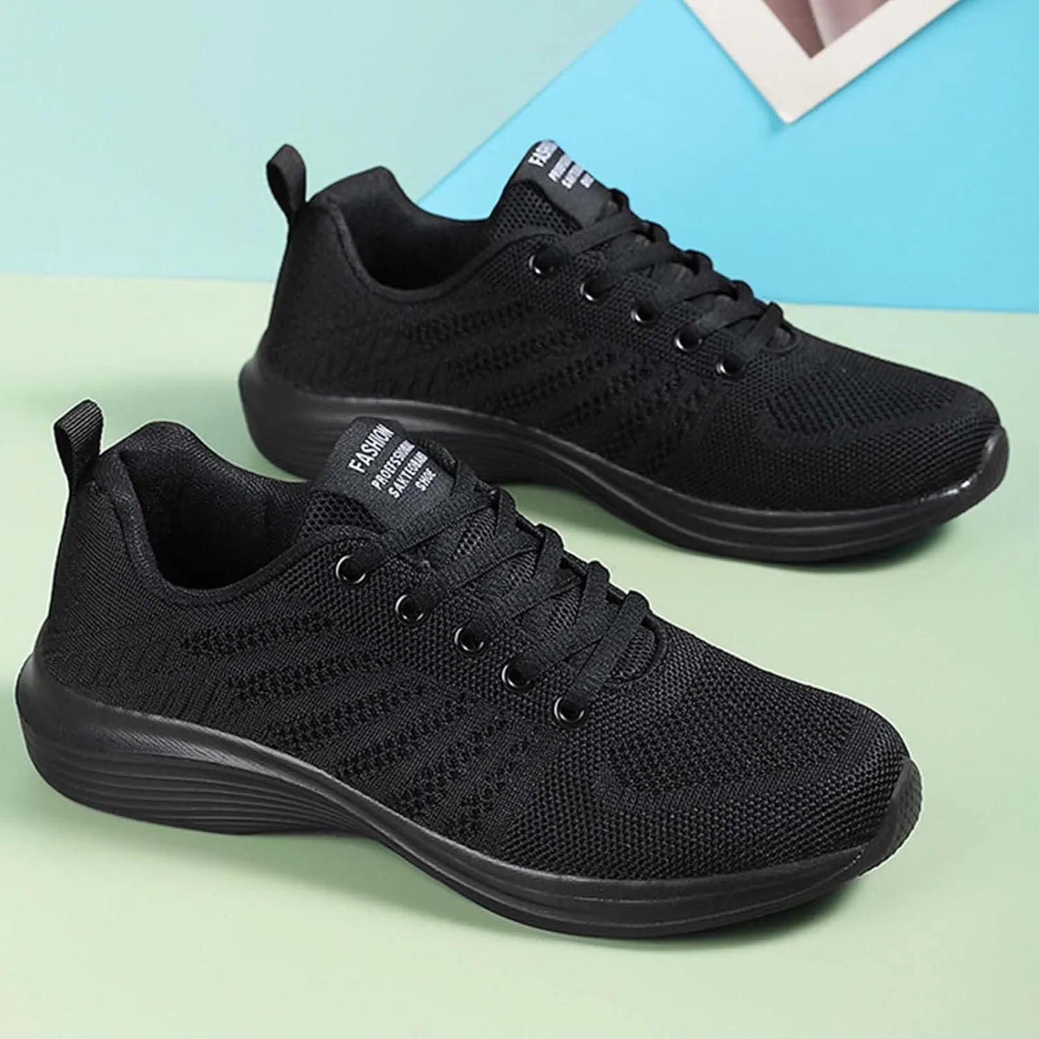 Non Slip Shoes for Women Food Service Lightweight Mesh Walking Shoes Women's Breathable Comfortable Slip On Shoes Sneakers Work Shoes Shopping Travel Water Resistant