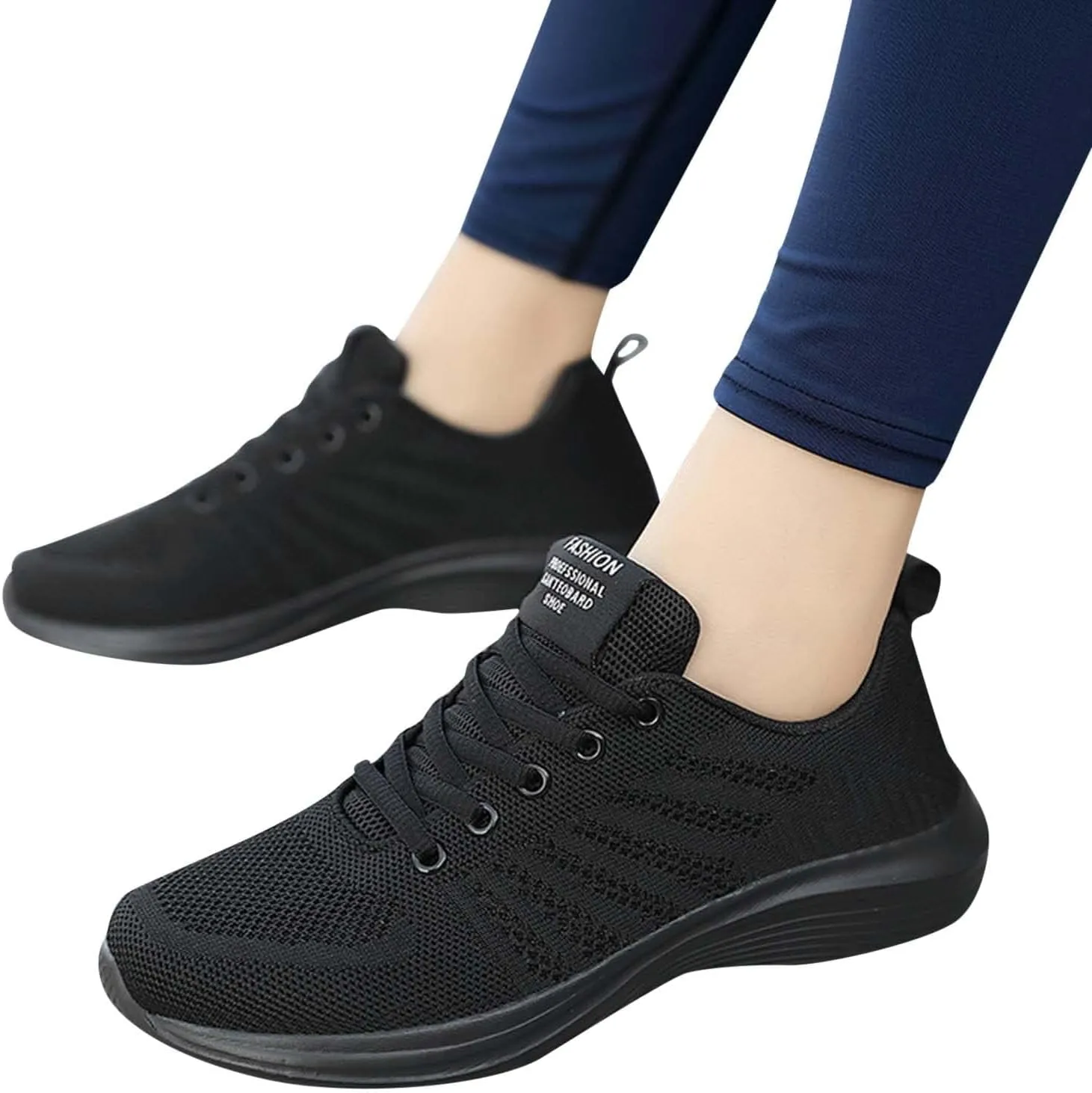 Non Slip Shoes for Women Food Service Lightweight Mesh Walking Shoes Women's Breathable Comfortable Slip On Shoes Sneakers Work Shoes Shopping Travel Water Resistant