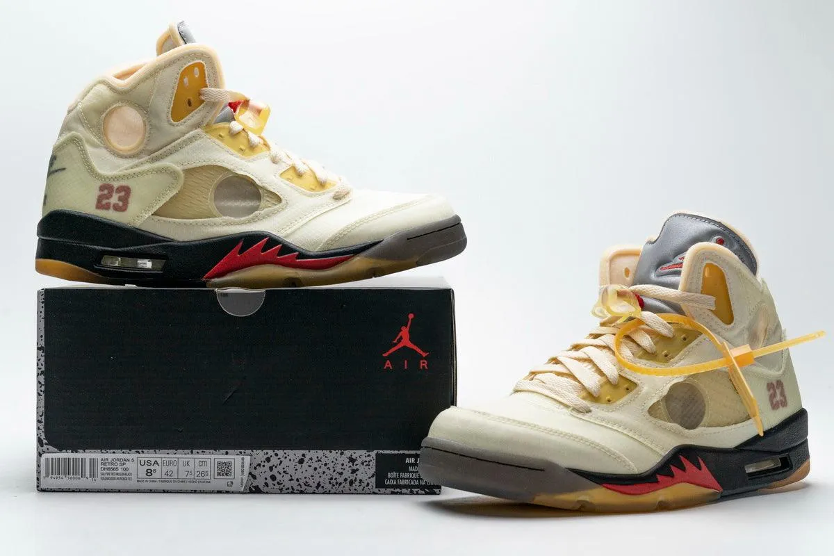 OFF WHITE AIR JORDAN 5 " SAIL "