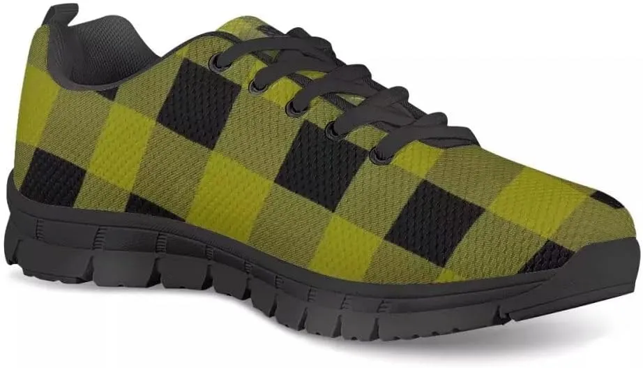 PinUp Angel Buffalo Plaid Walk Shoes Lightweight Breathable Athletic Gym Casual Tennis Shoes