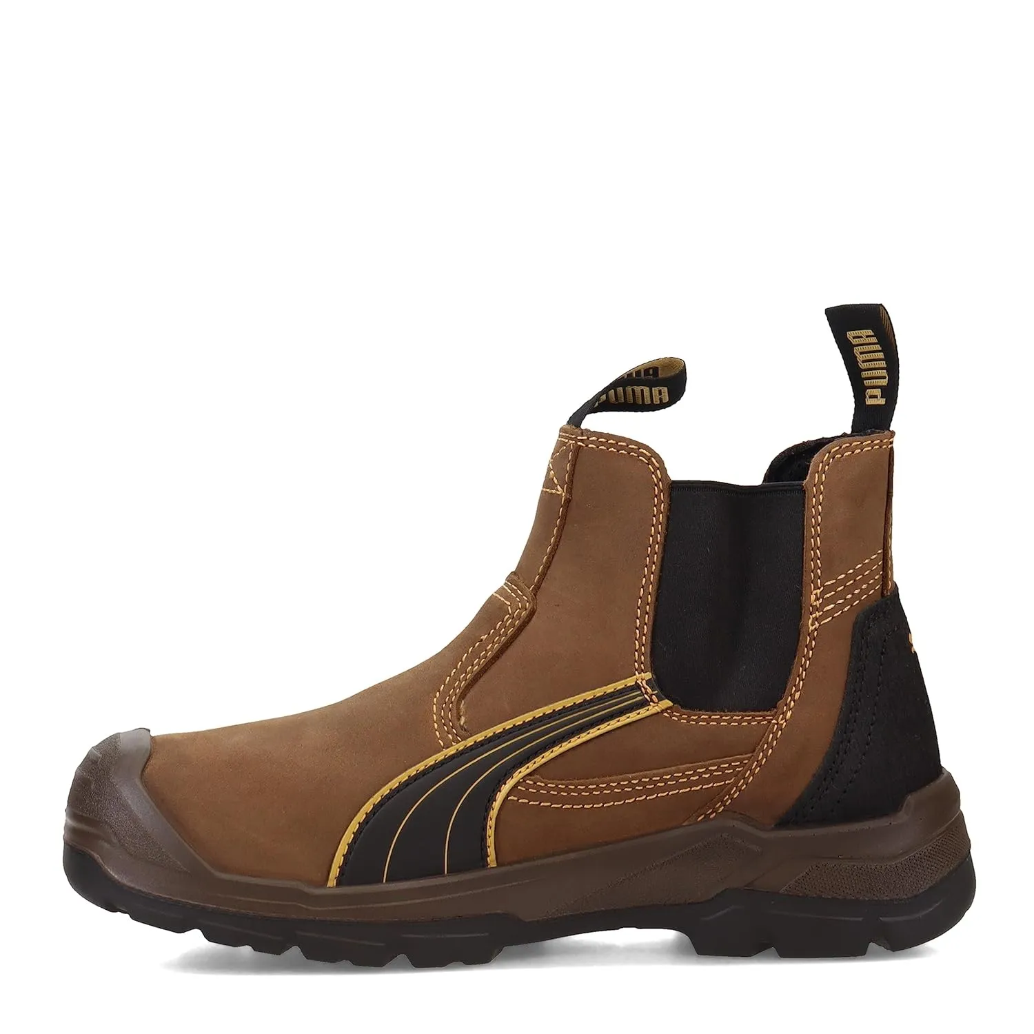 PUMA Men's Tanami Double Gore Brown Soft Toe Mid Industrial Shoe, 9.5