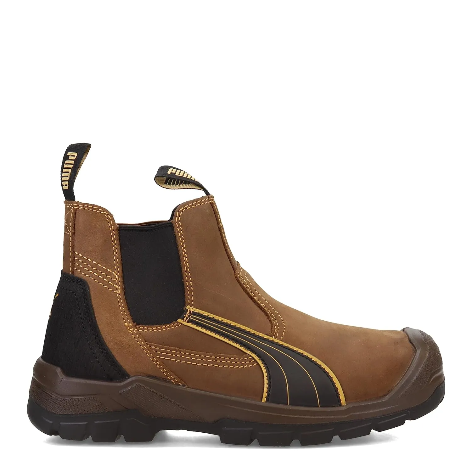 PUMA Men's Tanami Double Gore Brown Soft Toe Mid Industrial Shoe, 9.5