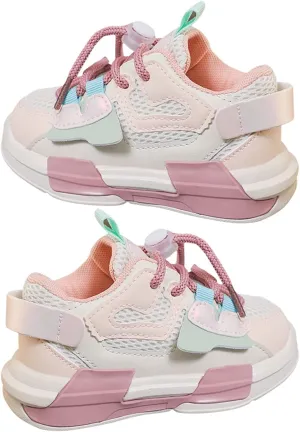Toddler Boys Girls Lightweight Athletic Shoes Mesh Breathable Walking Sneakers Lace-up Soft Soles Sports Shoes