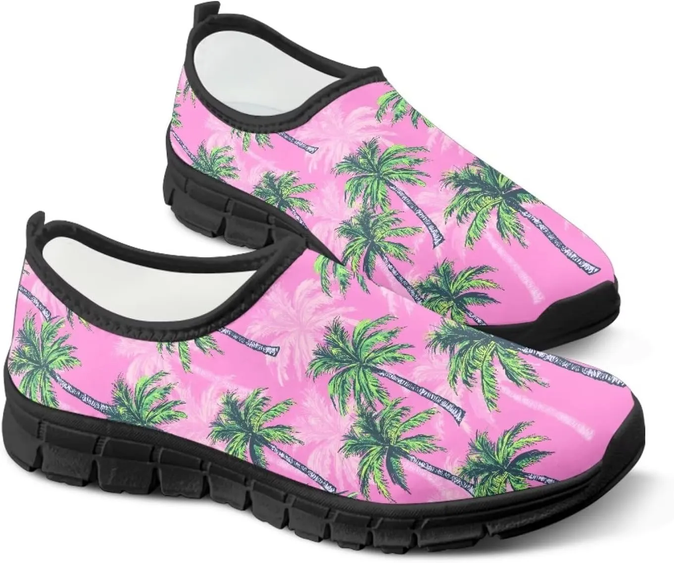 Women's Slip-On Sneakers Casual Hiking Non-Slip Comfortable Workout Shoes Walking Tennis Holiday Sneakers Cycling Lightweight Sneakers Black US Size 5.5-11.5