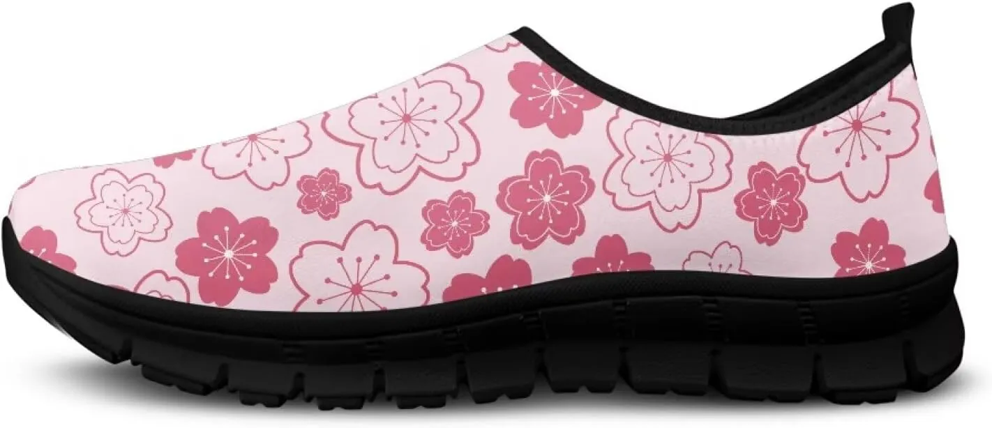 Women's Slip-On Sneakers Casual Hiking Non-Slip Comfortable Workout Shoes Walking Tennis Holiday Sneakers Cycling Lightweight Sneakers Black US Size 5.5-11.5