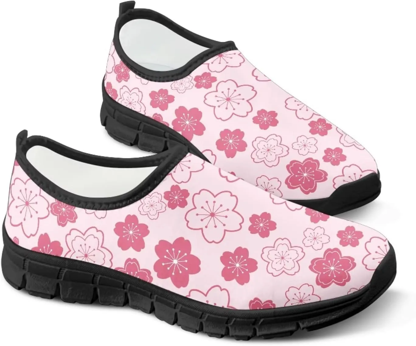Women's Slip-On Sneakers Casual Hiking Non-Slip Comfortable Workout Shoes Walking Tennis Holiday Sneakers Cycling Lightweight Sneakers Black US Size 5.5-11.5