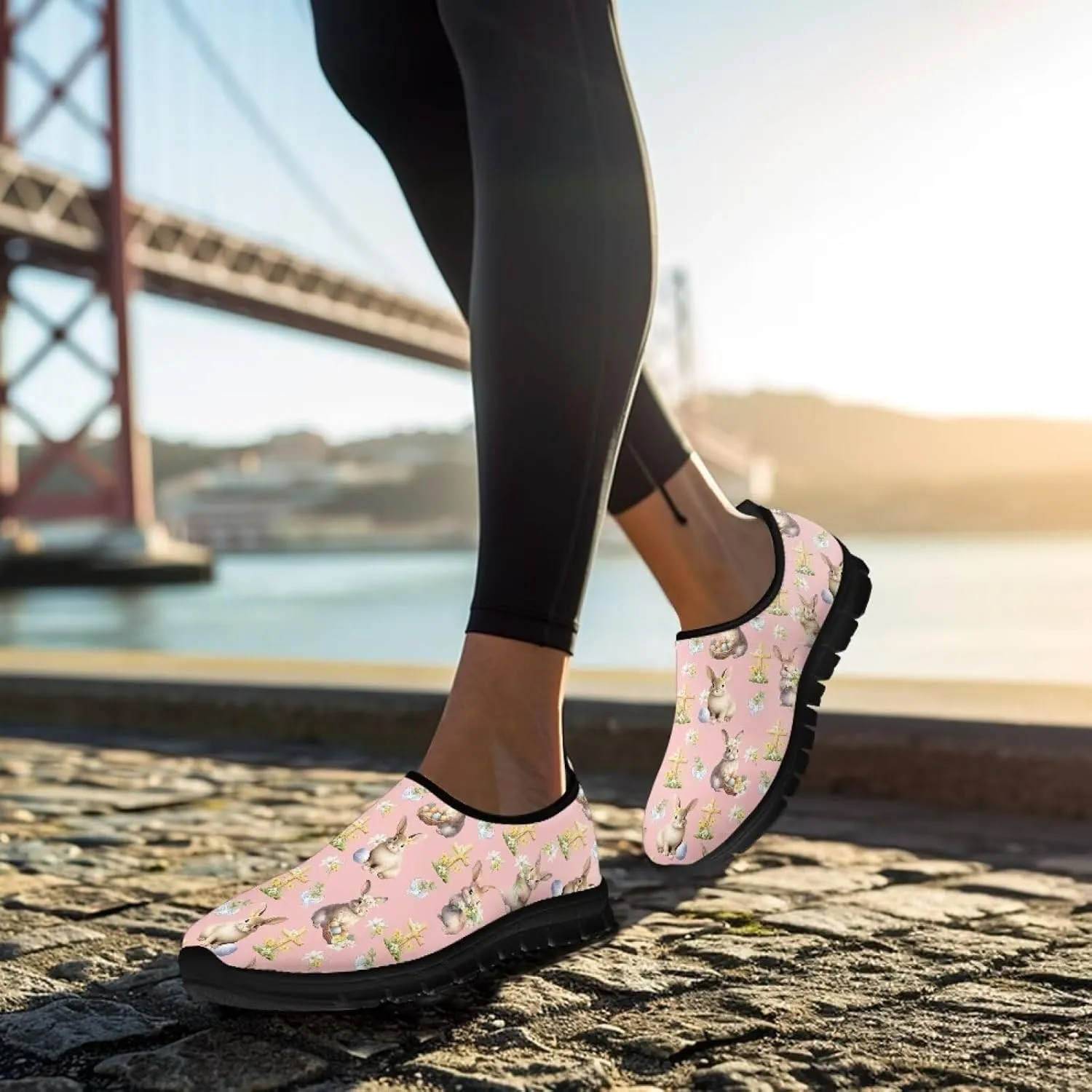 Women's Walking Workout Shoes Causal Outdoor Running Hiking Shoes Exercise Slip-On Non-Slip Sneaker for Women US 5.5-11.5