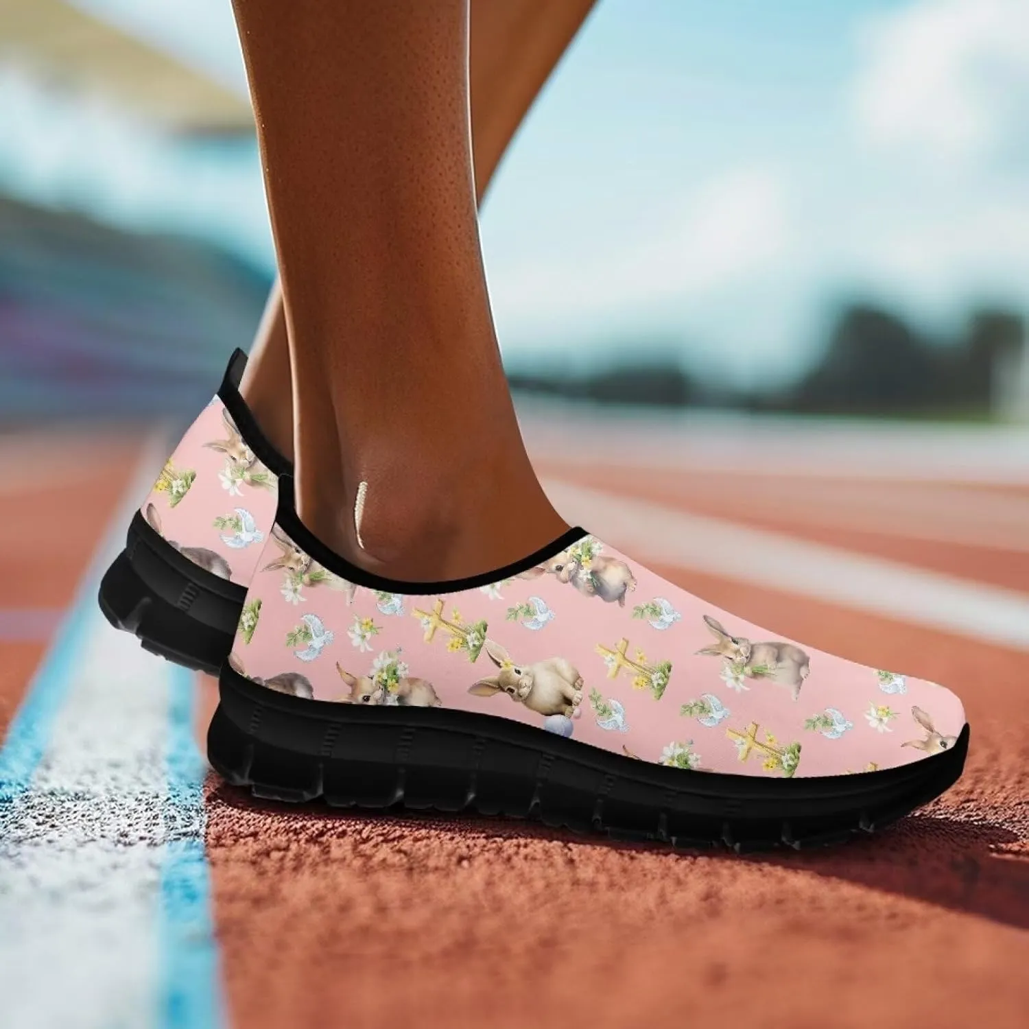Women's Walking Workout Shoes Causal Outdoor Running Hiking Shoes Exercise Slip-On Non-Slip Sneaker for Women US 5.5-11.5