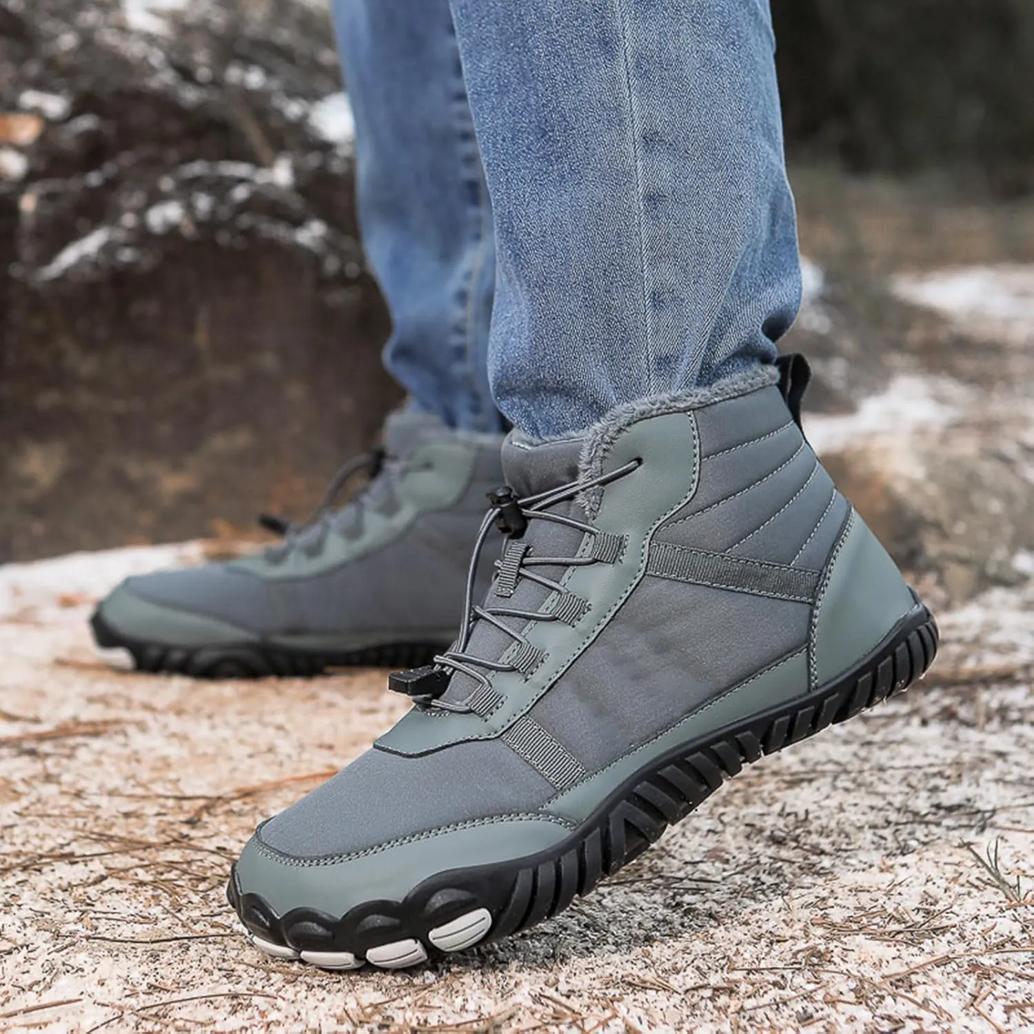 Work Boots for Men Slip On Hiking Sneakers Shoes Slip On Women Workout Shoes Composite Toe Outdoor Booties Waterproof Breathable Lightweight Hike Grounded Footwear
